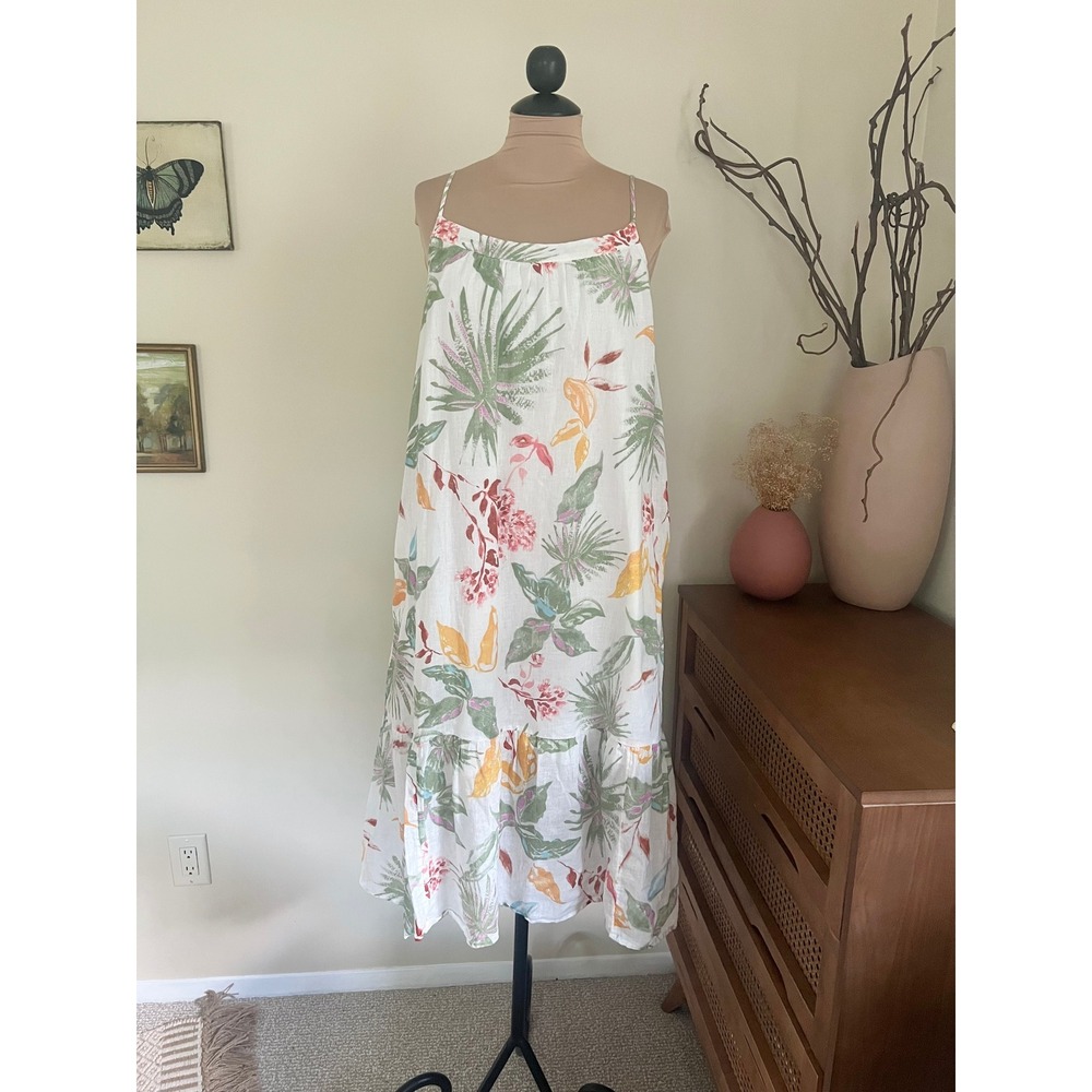 GAP Tropical Linen Midi Dress